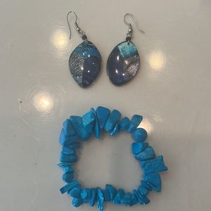 Earring and bracelet set